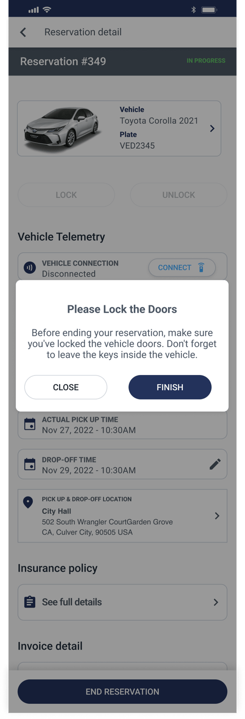Reservation detail screen (1)