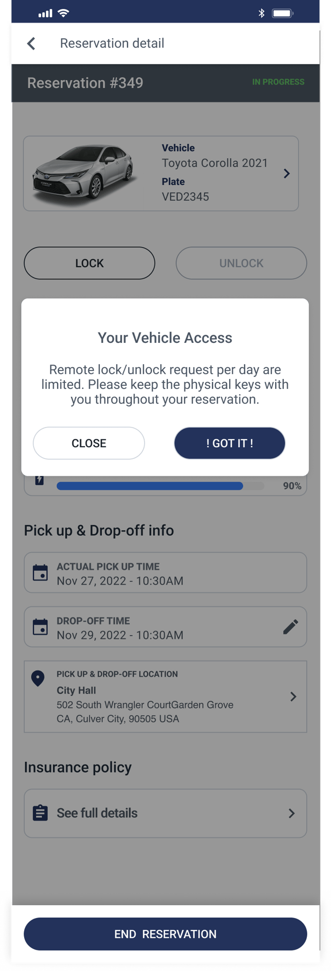 Reservation detail screen (4)